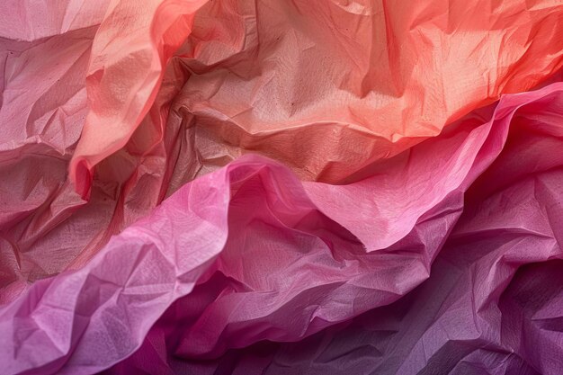 Photo a dyed tissue paper texture with layered creases and shadows