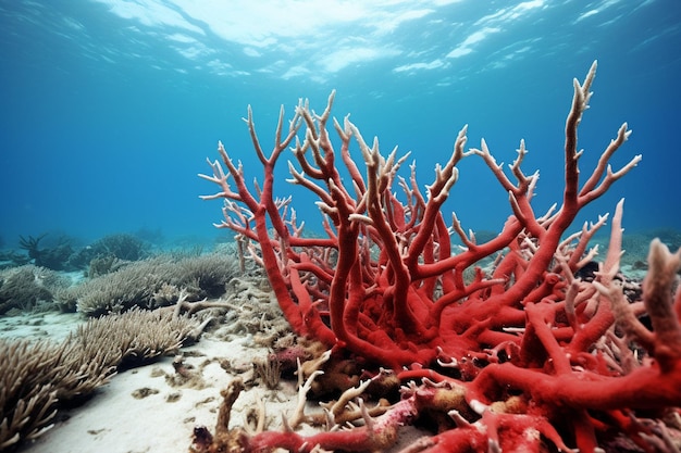 Dying coral reefs in warming oceans