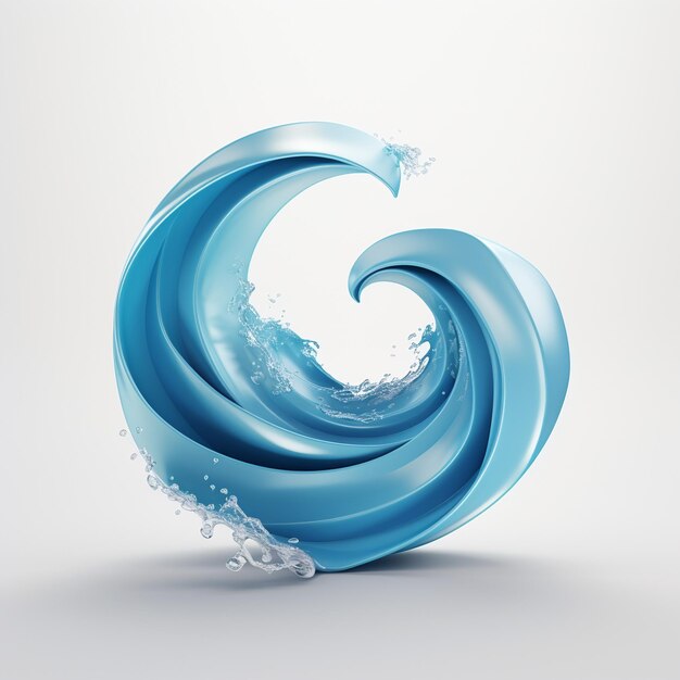 Dynamic 3D Circular Wave Logo Design