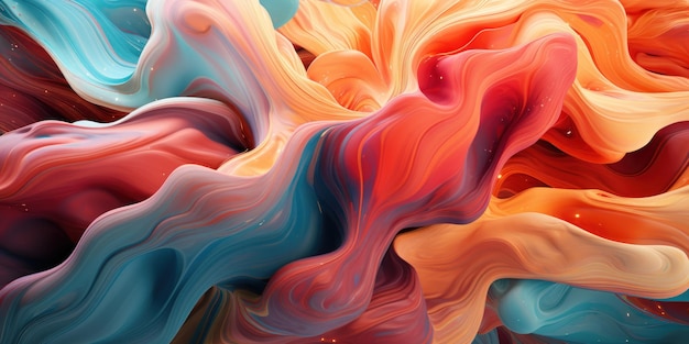 Dynamic 3D extrusion showcasing a vibrant abstract pattern with depth and texture AI generative