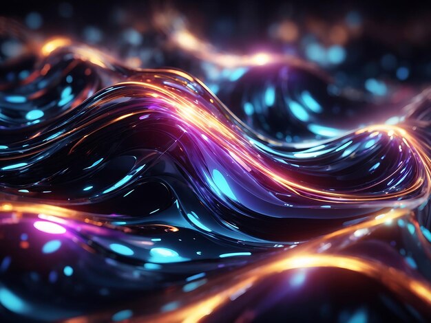 a dynamic abstract background with futuristic pulsating waves of light and energy