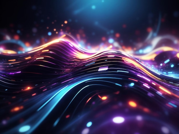 a dynamic abstract background with futuristic pulsating waves of light and energy