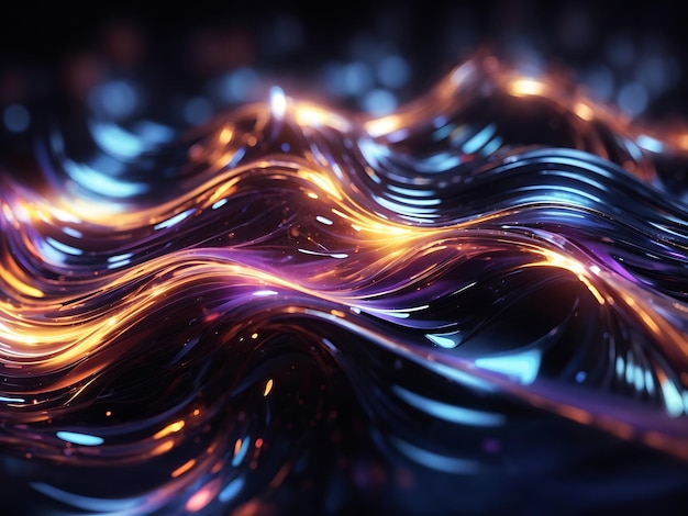 a dynamic abstract background with futuristic pulsating waves of light and energy