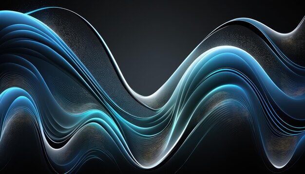 流体波生成 AI を使用したダイナミックで抽象的な曲線の動きの壁紙
