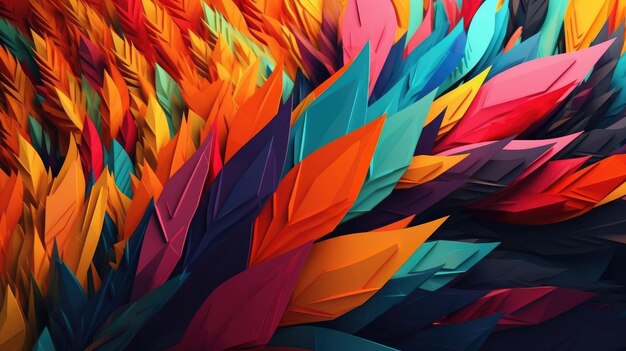 Photo dynamic abstract featherlike shapesxa