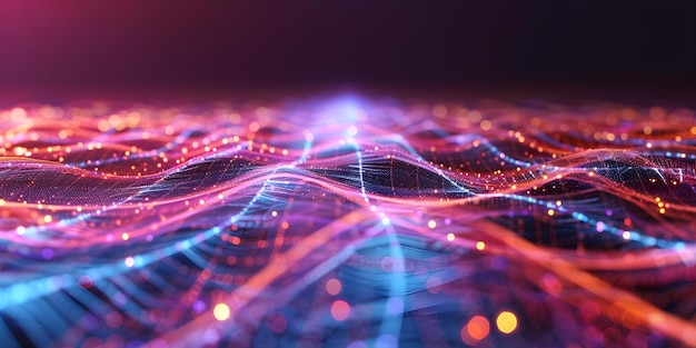 dynamic abstract technology network with global business data flowing through plexus lines concept global business data technology network abstract design plexus lines dynamic movement