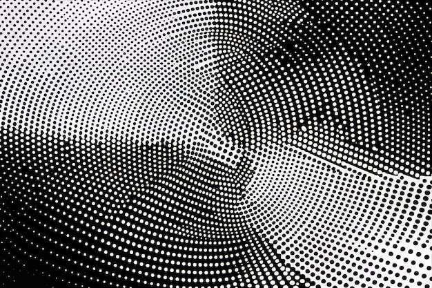 Photo dynamic abstraction exploring halftone grids and polka dots in grunge background