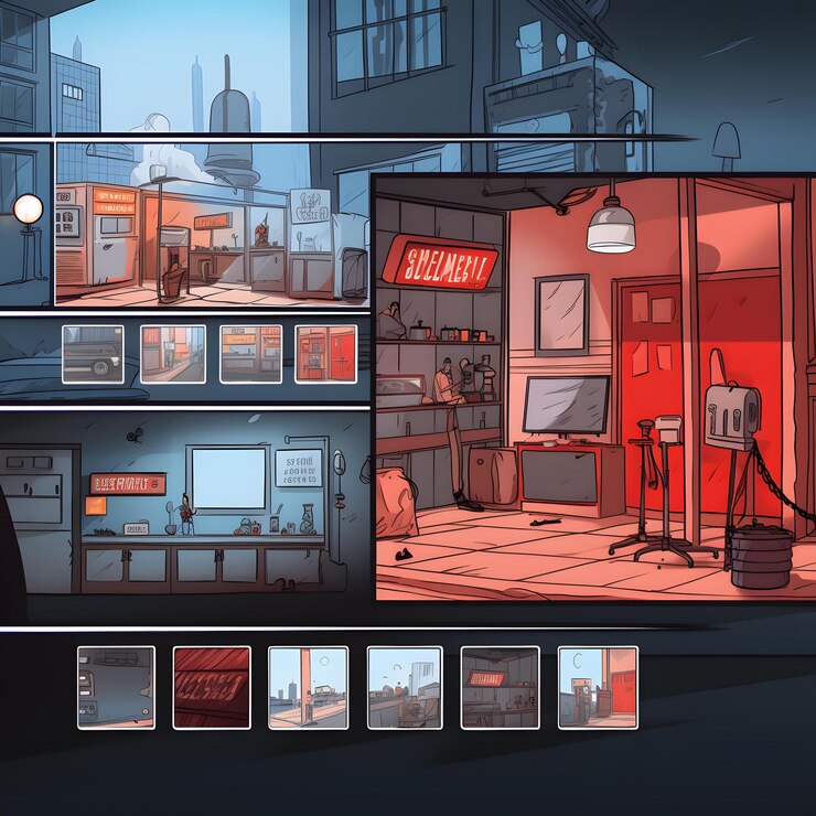 Photo dynamic animated explainer video storyboard mockup