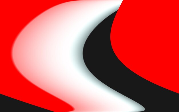 Dynamic black red white curve vibrant gradient abstract background