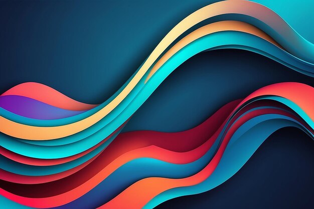 Dynamic blue waves abstract background for banner flyer and poster