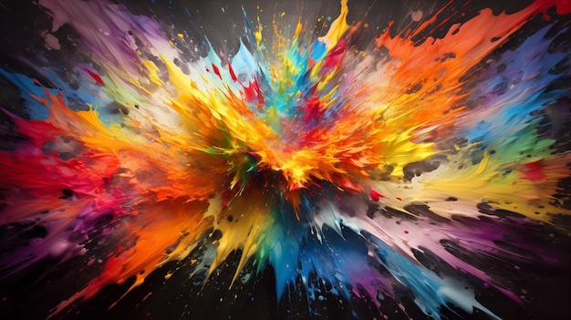Photo dynamic bursts of color and light abstract background hd 1920x1080