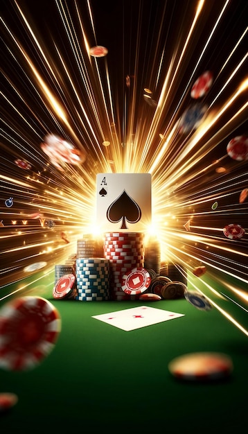 Dynamic Casino Excitement Spades Chip Golden Burst