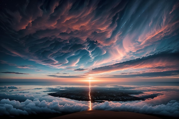 dynamic cloud formations dancing across the sky