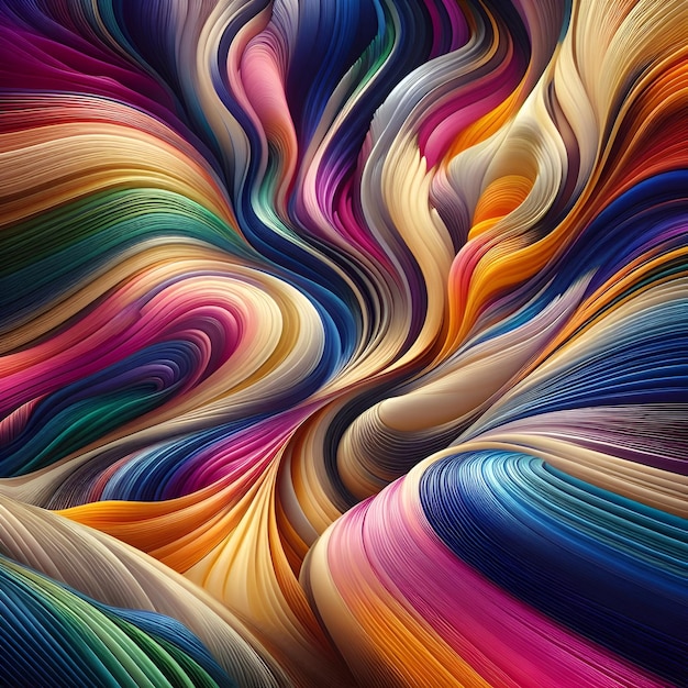 Dynamic colorful wavy abstract fabric wallpaper background exotic and elegance