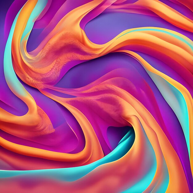 Dynamic colorful wavy abstract fabric wallpaper background exotic elegance