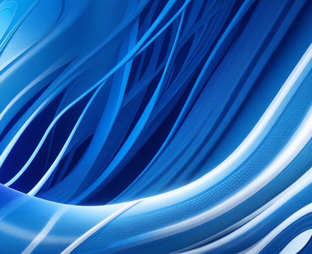 Dynamic Depth Abstract Wallpaper Crafted from Blue 3D Undulating Waves