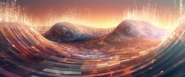 Dynamic Digital Wave Background