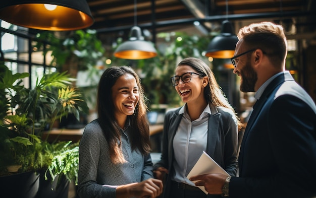 Dynamic Discussion Among Diverse Young Business Team in a Photo