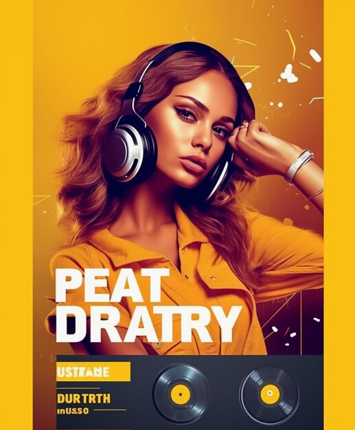 Dynamic DJ Party Social Media Post and Flyer Template