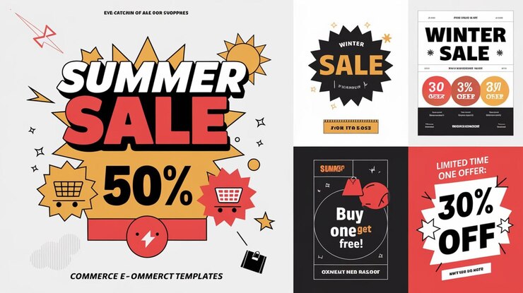 Photo dynamic ecommerce amp marketing templates for all seasons ultimate sale banners and discount flyers