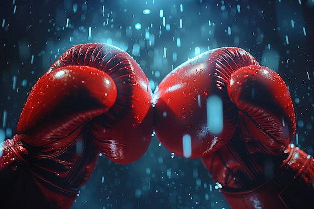 Фото Динамическая элегантность красные боксерские перчатки в высоком разрешении фитнес финес