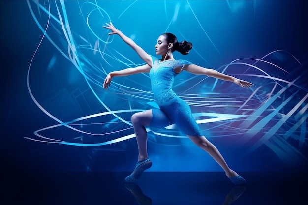 Dynamic Energy Unleashing the Power of a Talented Rhythmic Gymnast