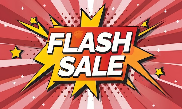 Photo dynamic flash sale banner for explosive promotions