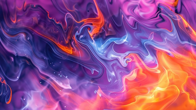 Dynamic Fluid Art in Vivid Chromatic Symphony