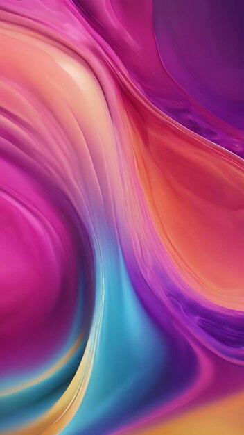 Dynamic fluid gradient background liquid shape composition