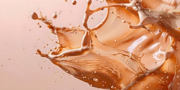 Dynamic Fluidity omvat de textuur en splash van Liquid Foundation Concept Liquid Foundation Makeup Texture Dynamic Beauty Fluidity Trend Cosmetica Innovatie