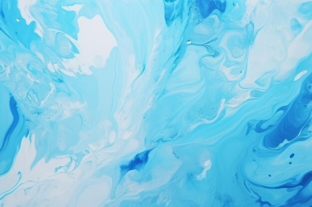Dynamic fusion exploring the unpredictable harmonies of vivid blue and white tones in an abstract 3