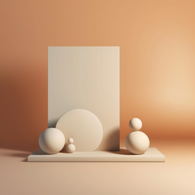 Photo dynamic geometric harmony 3d art for futuristic desktop elegance