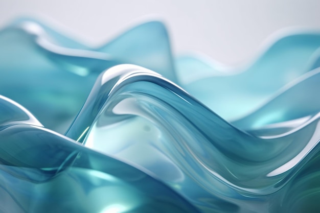 Dynamic Glass Wave Background Ai generative