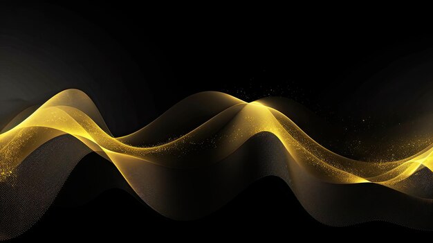 Динамический золотой фон Fusion Абстрактные 3d обои Wave для современных бизнес-технологий Генеративный AI