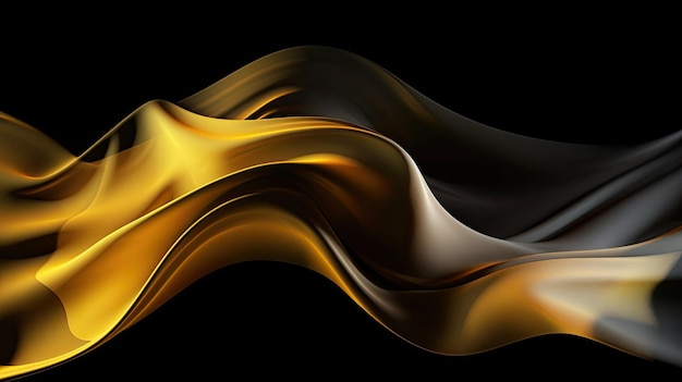 Dynamic gold Fusion background Abstract 3d Wave Wallpaper for Modern Business Technology Generative AI