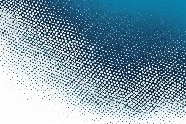 Photo dynamic halftone dots gradient modern grunge texture in blue and white