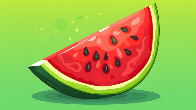 Dynamic icon of a watermelon slice