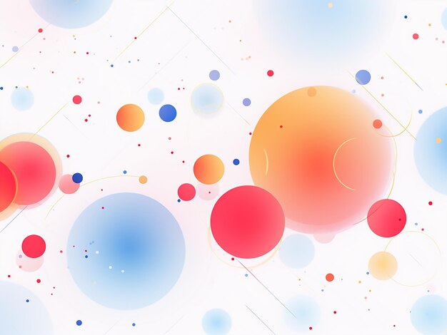 A dynamic image with a circle and dot motif on a bright background AI Generation