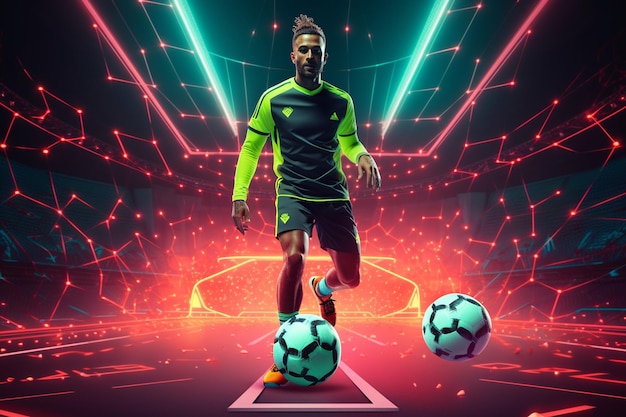 Dynamic lines in neon sports