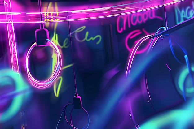 Dynamic Luminous Neon Light Texture