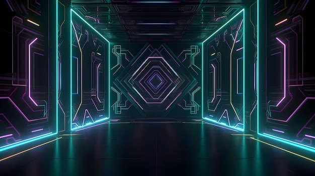 Photo dynamic neon desktop aura