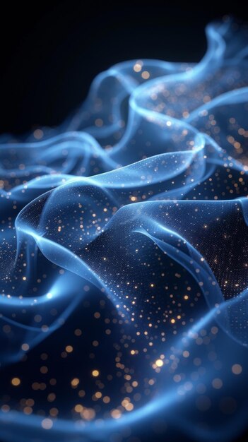 Фото Динамическая технология частиц, волновой дизайн, генеративный ии