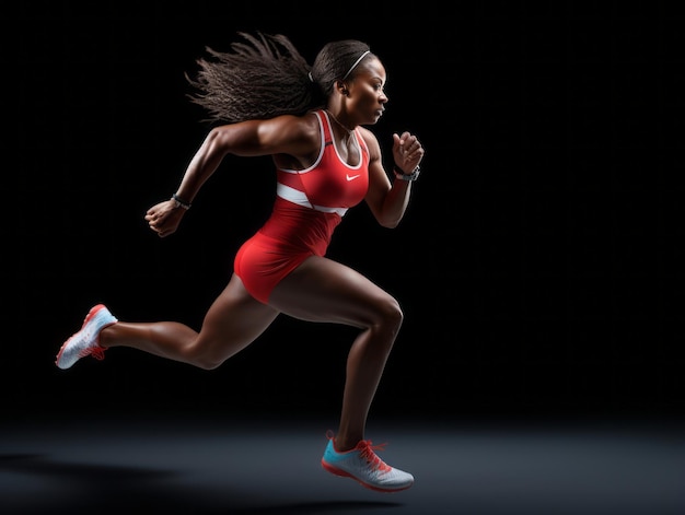 Dynamic Photograph of Female athlete
