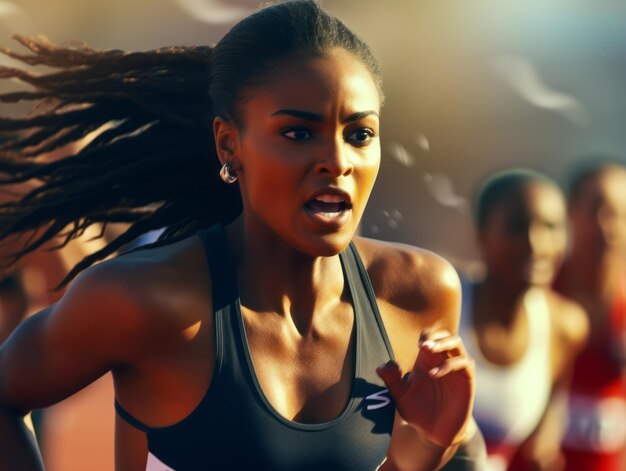 Photo dynamic photograph of female athlete