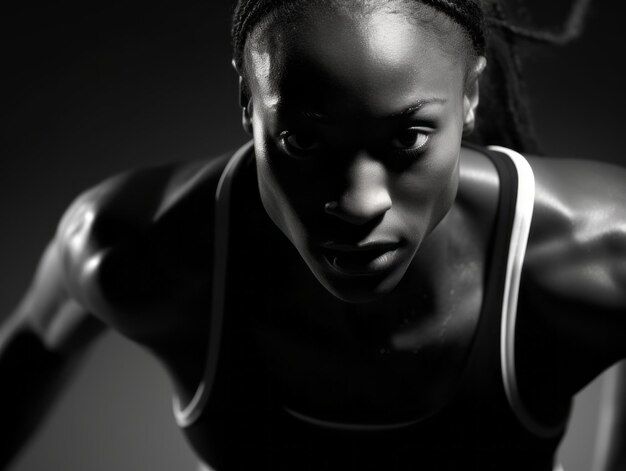 Photo dynamic photograph of female athlete