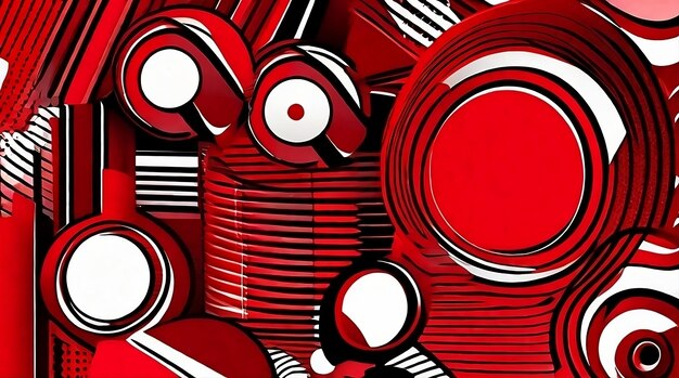 Photo dynamic red abstract comic background