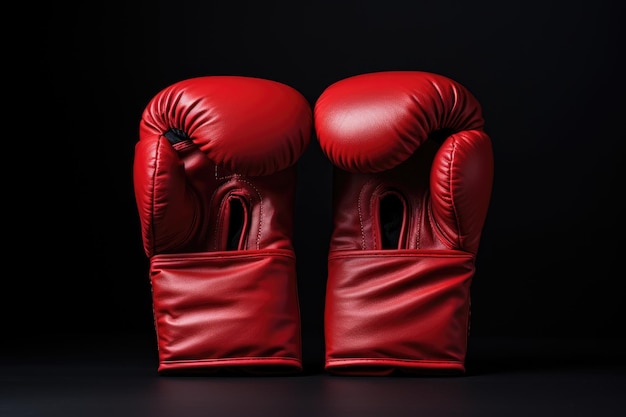 Dynamic Red Boxing Gloves Generative AI