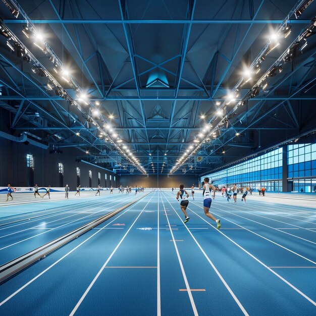 Dynamic Running Event on Blue Track