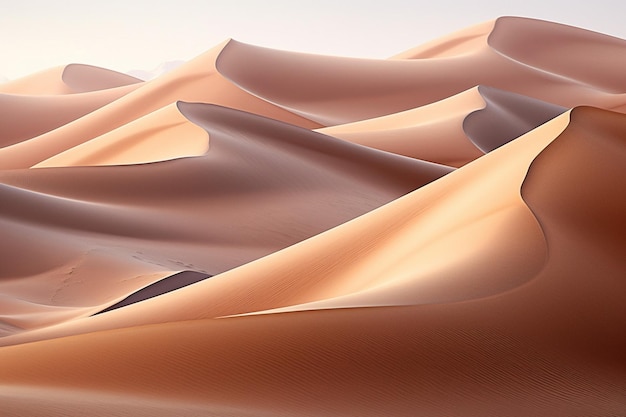 Dynamic sand dunes shaped by the wind