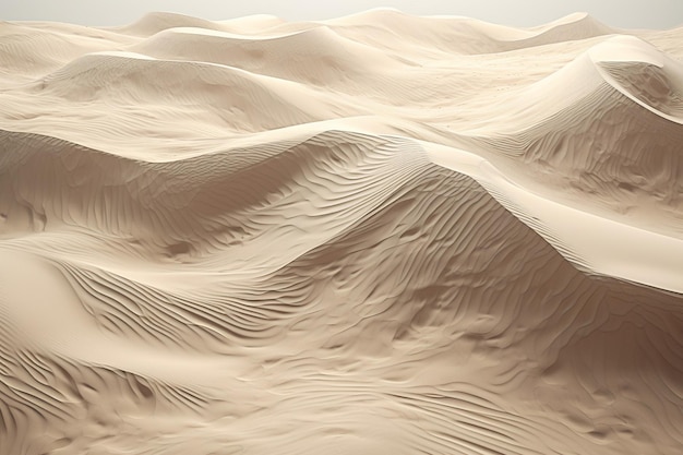 Динамические песчаные дюны, сформированные ветром